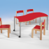 Produkt Bild Swing-It STEELY rechteckiger Wellentisch Schultisch 