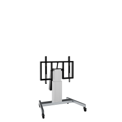 Produktbild Elektrisch höhenverstellbarer & neigbarer TV Rollwagen, mobiler Monitorständer, 28 cm Hub SCETTAVLS