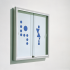 Produkt Bild Informationsvitrine V9 aus Premium Stahlemaille mit Whiteboardr&uuml;ckwand 