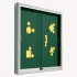 Produkt Bild Informationsvitrine V9 aus Premium Stahlemaille mit gr&uuml;ner R&uuml;ckwand 