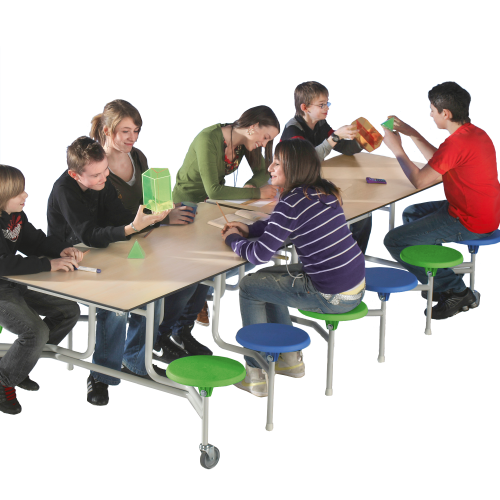 Produkt Bild Spaceflex 2.0 Klapptisch mit integrierten St&uuml;hlen, Vollkernplatte "PowerSurf", rechteckig 