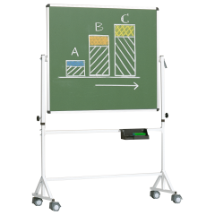 Produktbild Fahrbare Tafel aus Premium Stahlemaille mit Vierkantgestell, Serie 9 E, farbig 