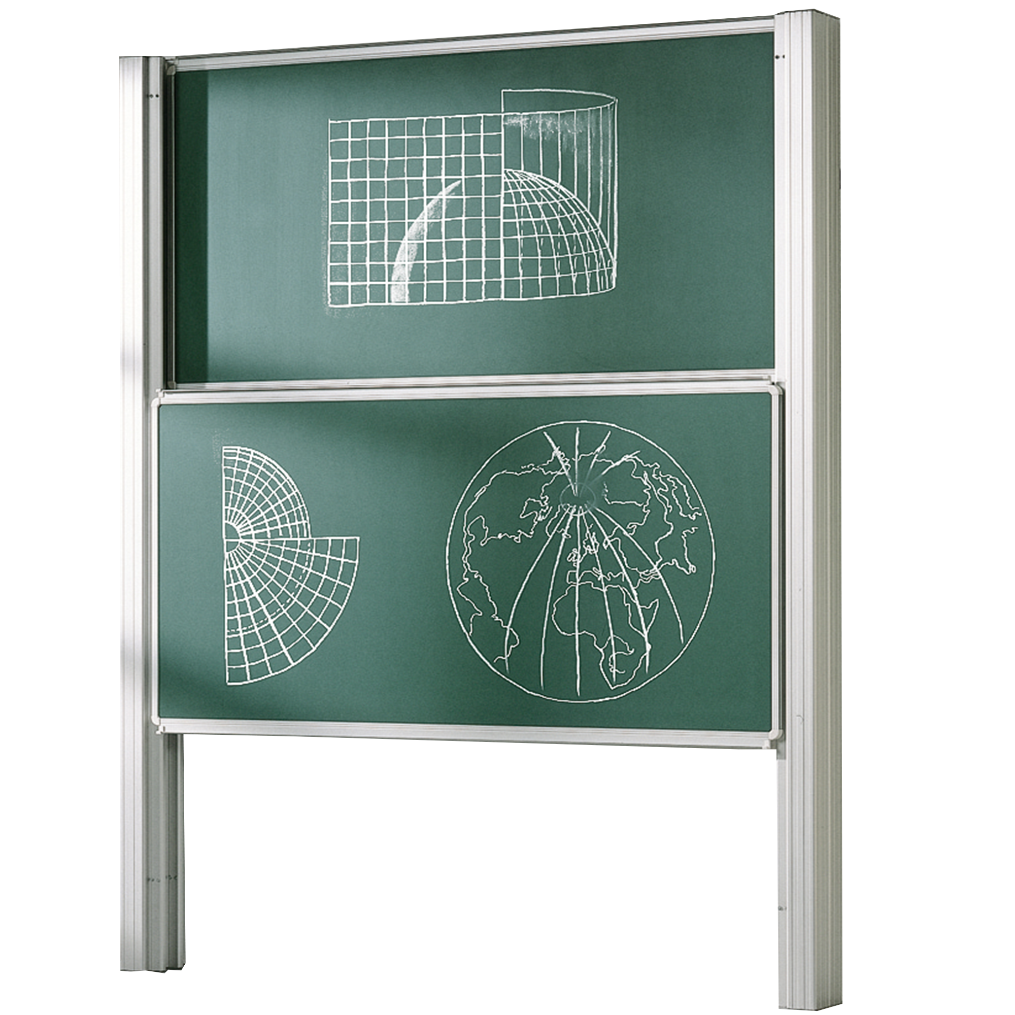 Tafel freistehend, 200x100 cm, Stahl grün