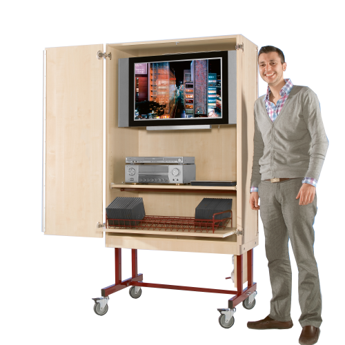 Produkt Bild Zweit&uuml;riger TV-Wagen mit 1 Rollauszug & Fach FTV 20 V