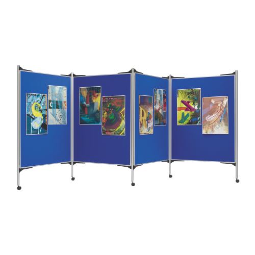 Produkt Bild Mobile Stellwand bestehend aus 4 Tafelfl&auml;chen auf Rollen STT P 4