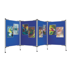 Produktbild Mobile Stellwand bestehend aus 4 Tafelflächen auf Rollen STT P 4