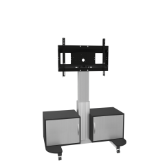 Productimage Mobiler Fernsehschrank - TV Schrank mit elektrisch höhenverstellbarer 42 - 65 Zoll Monitor Halterung