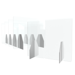 Produktbild Polystyrol Schutzwand als Tischaufsteller zum Coronaschutz, 5 Stück im Set PCT AC7555-5