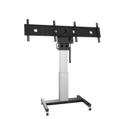 Produktbild Elektrisch höhenverstellbarer TV Rollwagen, für 2 Displays, 50 cm Hub SCETA2X55