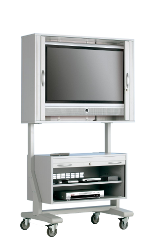 Produkt Bild TV Wagen, TV Rack für Fernseher bis 55 Zoll 130 x 92 cm, mit Unterschrank SCL-U-GG