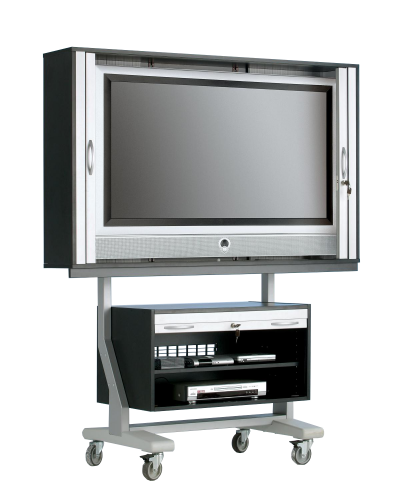 Produkt Bild TV-Wagen für Flat-Screens, US, 1 FB, 190x154x65cm, 9006/Schwarz SCL-U-AS