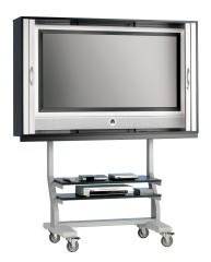 Produktbild TV Wagen, TV Rack für Fernseher bis 55 Zoll 130 x 92 cm, mit 2 festen Böden SCL-B-AS