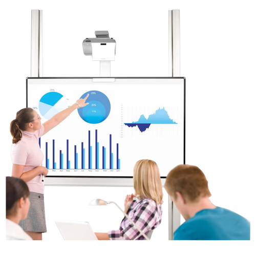 Produkt Bild Whiteboard deluxe 130 Tafel, manuell höhenverstellbar, zur Wandmontage mit Kontergewichten PYEBT1913O