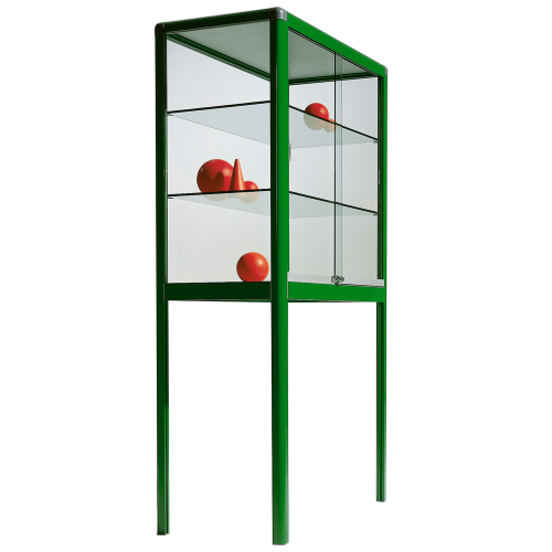Produkt Bild Glasvitrine der Serie V1 aus Sicherheitsglas mit 2 verstellbaren Einlegeböden 