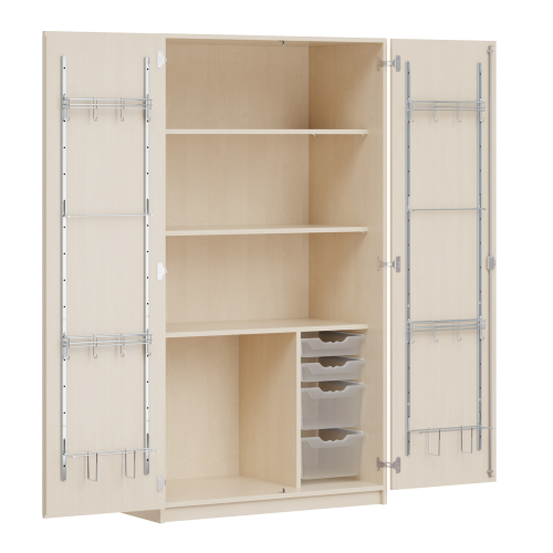 Produkt Bild Zweitüriger Musikschrank MOFF 4, mit 4 ErgoTray-Boxen, 3 Einlegeböden 