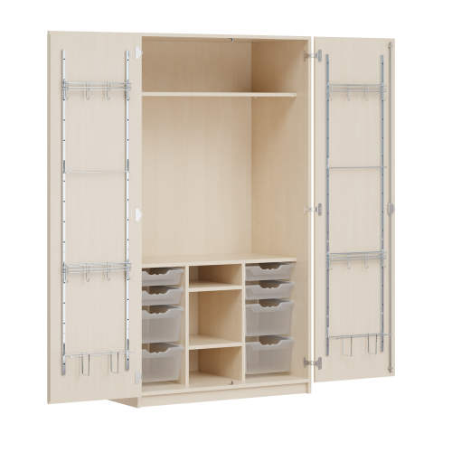 Produkt Bild Zweitüriger Musikschrank MOFF 5, mit 8 ErgoTray-Boxen, 1 Einlegeboden 