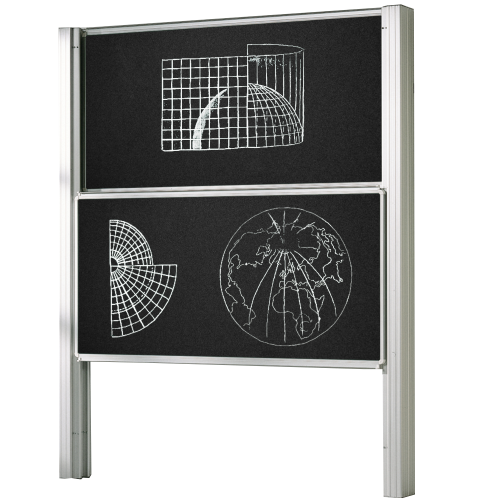 Produkt Bild Zweiflächige Pylonentafel Schultafel aus Premium Stahlemaille, Serie PY2 E PY2-3012ES