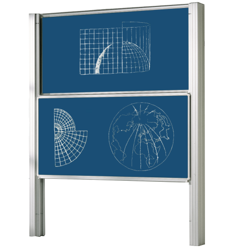 Produkt Bild Zweiflächige Pylonentafel Schultafel aus Premium Stahlemaille, Serie PY2 E PY2-2512EB