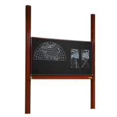 Productimage Pylonentafel, Schultafel mit einer Tafelfläche aus Premium Stahlemaille, Serie PY1 E