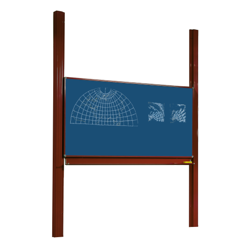 Produkt Bild Pylonentafel, Schultafel mit einer Tafelfläche aus Premium Stahlemaille, Serie PY1 E PY1-2512EB