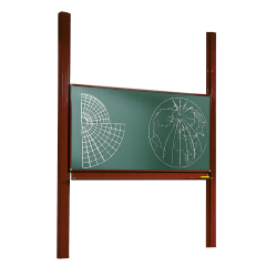 Productimage Pylonentafel, Schultafel mit einer Tafelfläche aus Premium Stahlemaille, Serie PY1 E