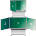 Produkt Bild Whiteboard Pylonentafel aus Stahl, Serie PYKL ST, weiß PYKL212STW