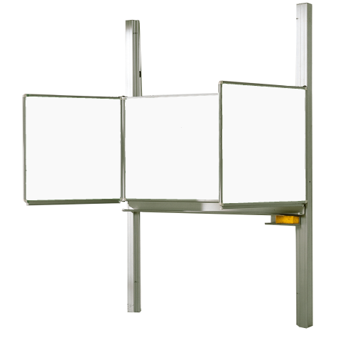 Produkt Bild Whiteboard Schultafel Pylonentafel aus Premium Stahlemaille, Serie PYKL E, weiß PYKL212EW