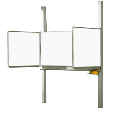 Productimage Whiteboard Pylonentafel aus Stahl, Serie PYKL ST, weiß