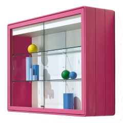 Produktbild Ausstellungsvitrine mit Schiebetüren, Wandmontage, abschließbar 