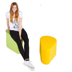 Produktbild Sitzelement EGG, Hocker mit Kunstlederbezug 