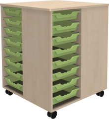 Produktbild Spielinsel A-Toll Maxi, mit 32 flachen Ergo Tray Boxen, fahrbar A-TOLLCS-88