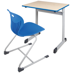 Produktbild Einer-Schülertisch 70x55 cm Modell T, Melaminharz-beschichtete Tischplatte mit ABS- Umleimer 