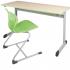 Produkt Bild Zweier-Schülertisch 130x65 cm Modell T, Tischplatte Melamin mit ABS- Kante T 63S-ZK-1