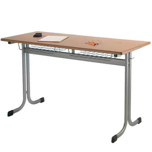 Produkt Bild Zweier-Schülertisch 130x55 cm MT50Z-V, mit Vollkern Tischplatte "Powersurf" 