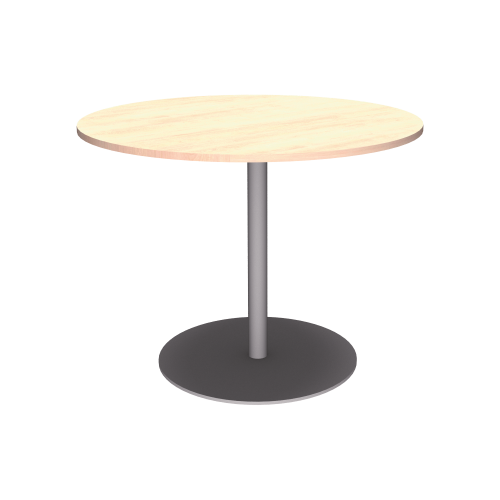 Produkt Bild Rundtisch Melamin mit Mittelsäule und Bodenplatte 