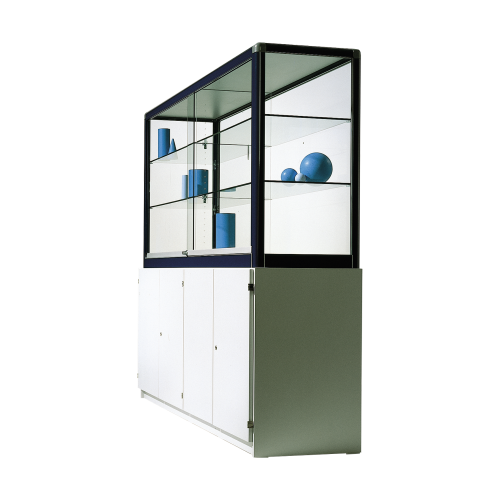 Produkt Bild Glasvitrine V7 mit Unterschrank, Vitrine aus Sicherheitsglas V7H-120SG