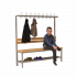 Produkt Bild Umkleidebank einseitig mit Massivholz Sitzleisten und Hakenleiste 