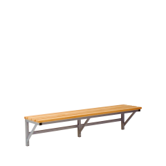 Produktbild Umkleidebank zur Wandmontage mit Massivholz Sitzleisten 