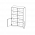 Produkt Bild Schrank, 5 Ordnerhöhen, Türen unten (2 OH), oben 3 offene Fächer - Serie evo180 T12062T3RM