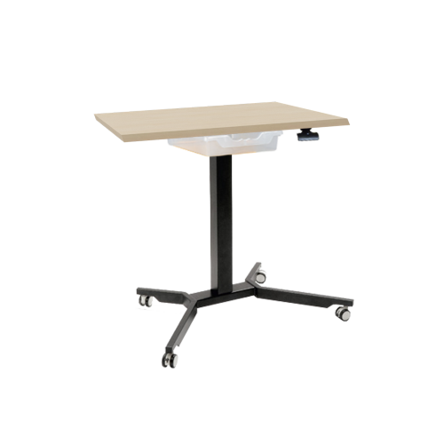 Produkt Bild Sitz- / Stehtisch fahrbar mit Schublade und Melaminplatte 