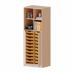 Produktbild ErgoTray Kombi-Schrank, zweireihig, 5 Ordnerhöhen - evo180 Serie E7053TK2RM