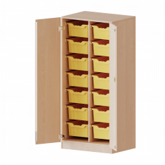 Produktbild ErgoTray Schrank, zweireihig, 4 Ordnerhöhen - evo180 Serie E7054TG