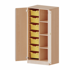 Produktbild ErgoTray Schrank, zweireihig, 4 Ordnerhöhen - evo180 Serie E7054TGR