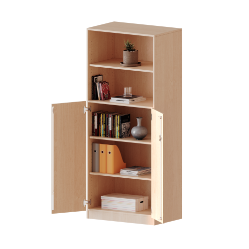 Produkt Bild Schrank, 5 Ordnerhöhen, Türen unten (3 OH), oben 2 offene Fächer - Serie evo180 T8043T2R