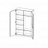 Produkt Bild Garderobenschrank mit Spiegel und Garderobenstange, 5 Ordnerhöhen - Serie evo180 