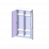 Produkt Bild Garderobenschrank mit Spiegel und Garderobenstange, 5 Ordnerhöhen - Serie evo180 