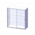 Produkt Bild Aufsatz mit Glasschiebetüren, 3 Ordnerhöhen - Serie evo180 V10043AGS