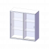 Produkt Bild Aufsatz mit Glasschiebetüren, 3 Ordnerhöhen - Serie evo180 V10043AGSM