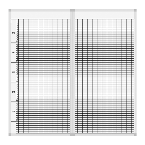 Produkt Bild Klassenplantafel erweiterbar mit Whiteboardoberfläche CMP20-12WSET