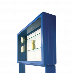 Produktbild Ausstellungsvitrine mit Flügeltür, freistehend, abschließbar 